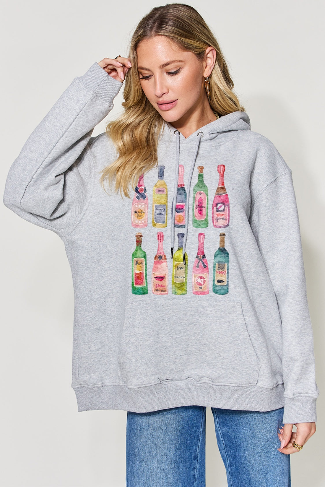 Simply Love Full Size Graphic Long Sleeve Drawstring Hoodie