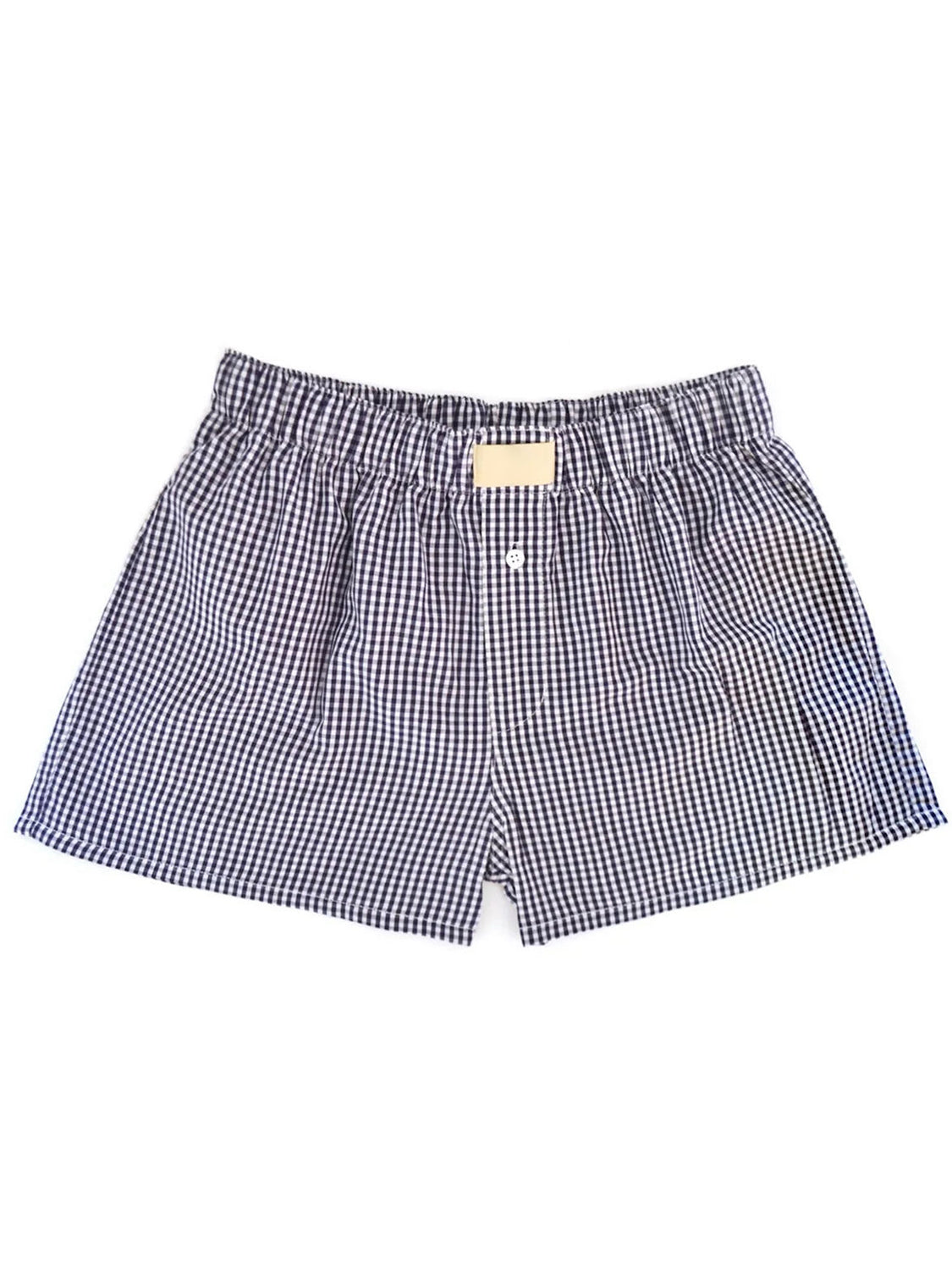 Plaid Elastic Waist Shorts