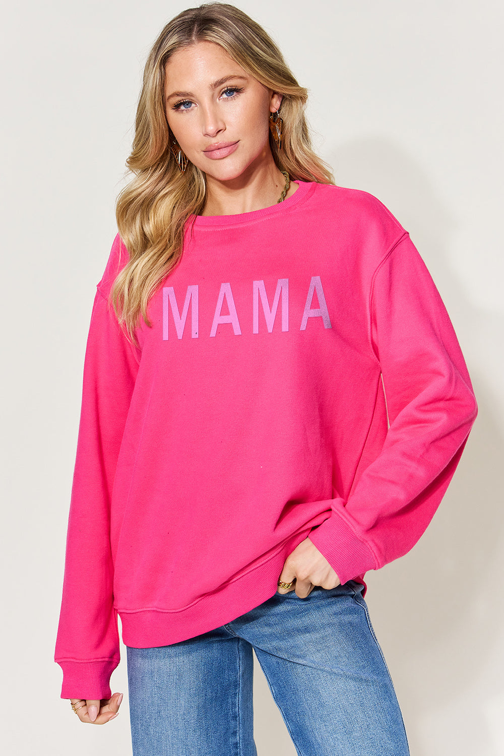 Simply Love Full Size MAMA Long Sleeve Sweatshirt