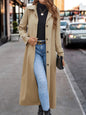 Collared Neck Button Front Trench Coat