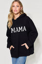 Simply Love Full Size MAMA Graphic Drawstring Long Sleeve Hoodie