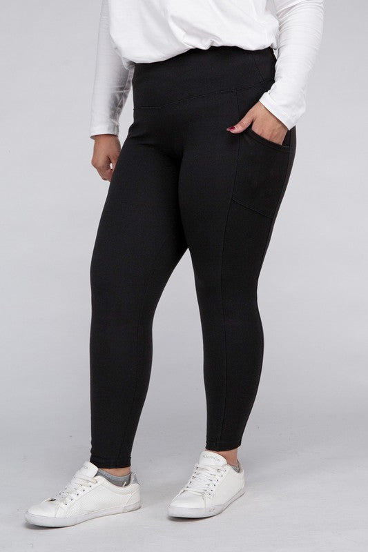 Plus Brushed Microfiber Full Length Leggings