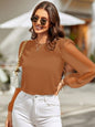 Round Neck Balloon Sleeve Blouse