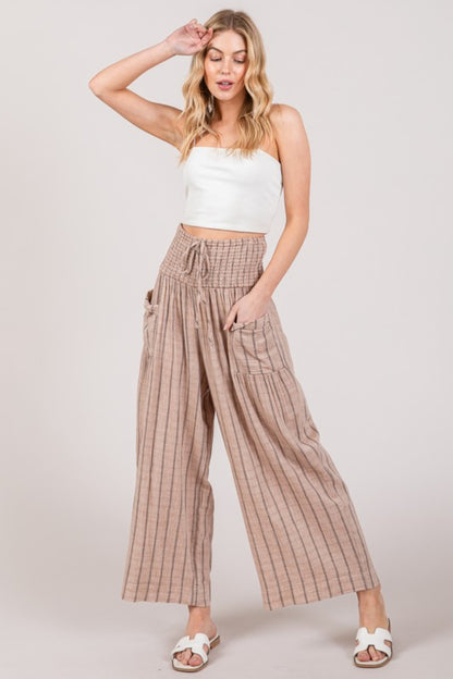 SAGE + FIG Cotton Gauze Wash Stripe Pants