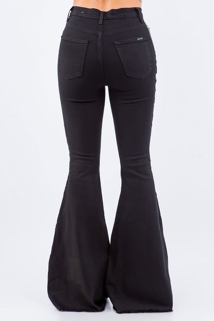 Rodeo Bell Bottom Jean in Black- 32" inseam