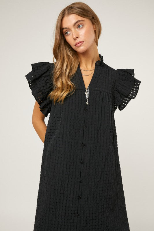 Ruffle Detail Babydoll Dress