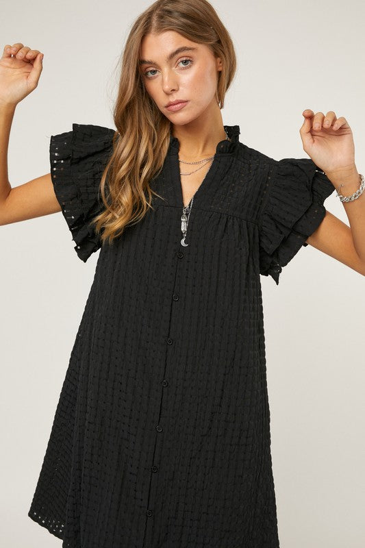 Ruffle Detail Babydoll Dress