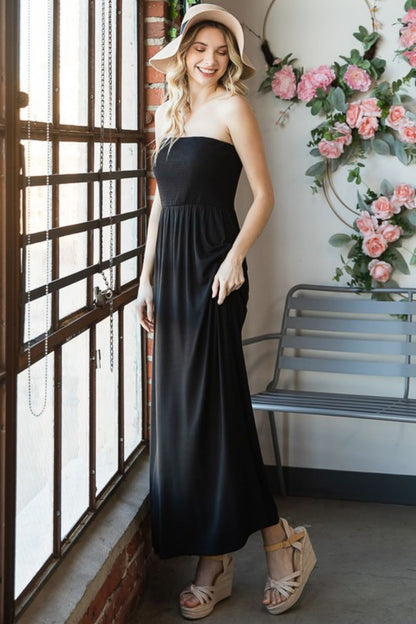 Heimish Full Size Strapless Maxi Dress