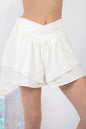 VERY J V-Shaped High Waist Layered Active Shorts