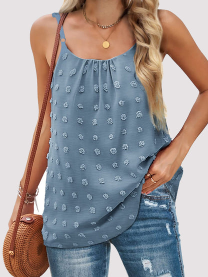 Swiss Dot Scoop Neck Cami