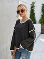 Boat Neck Dropped Shoulder Sweater