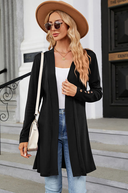 Open Front Long Sleeve Cardigan