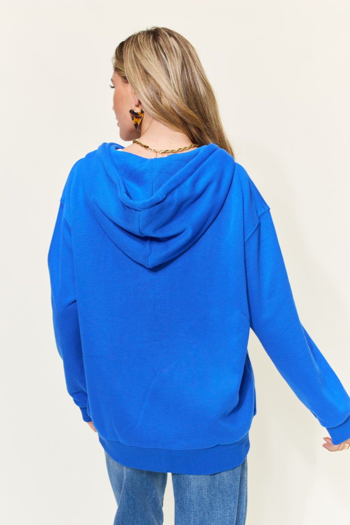 Simply Love Full Size Letter Graphic Long Sleeve Hoodie