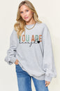 Simply Love Full Size YOU ARE ENOUGH Drop Shoulder Oversized Sweatshirt