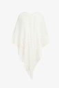 Pearl Trim Fringe Hem Poncho