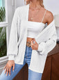 Open Front Lantern Sleeve Cardigan