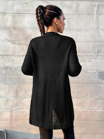 Open Front Long Sleeve Cardigan