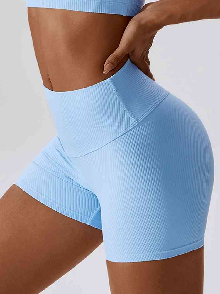 Wide Waistband Slim Fit Sports Shorts