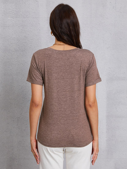 COFFEE V-Neck Short Sleeve T-Shirt