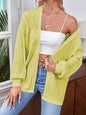 Open Front Lantern Sleeve Cardigan