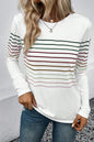 Striped Round Neck Long Sleeve T-Shirt