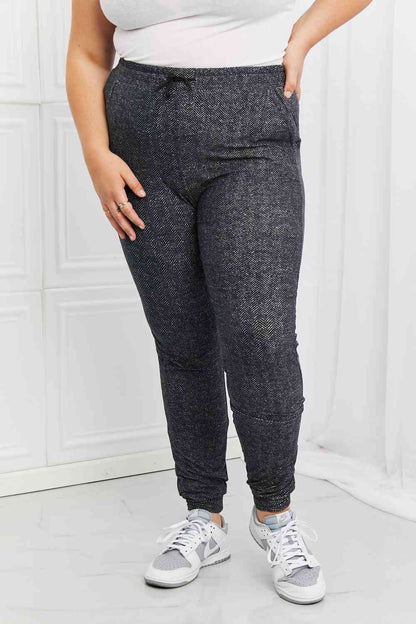 Leggings Depot Stay In Full Size Drawstring Waist Joggers