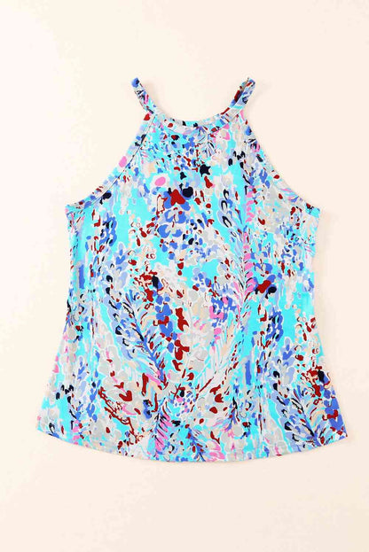 Printed Round Neck Tank Top