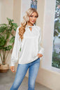 Cutout Mock Neck Long Sleeve Top