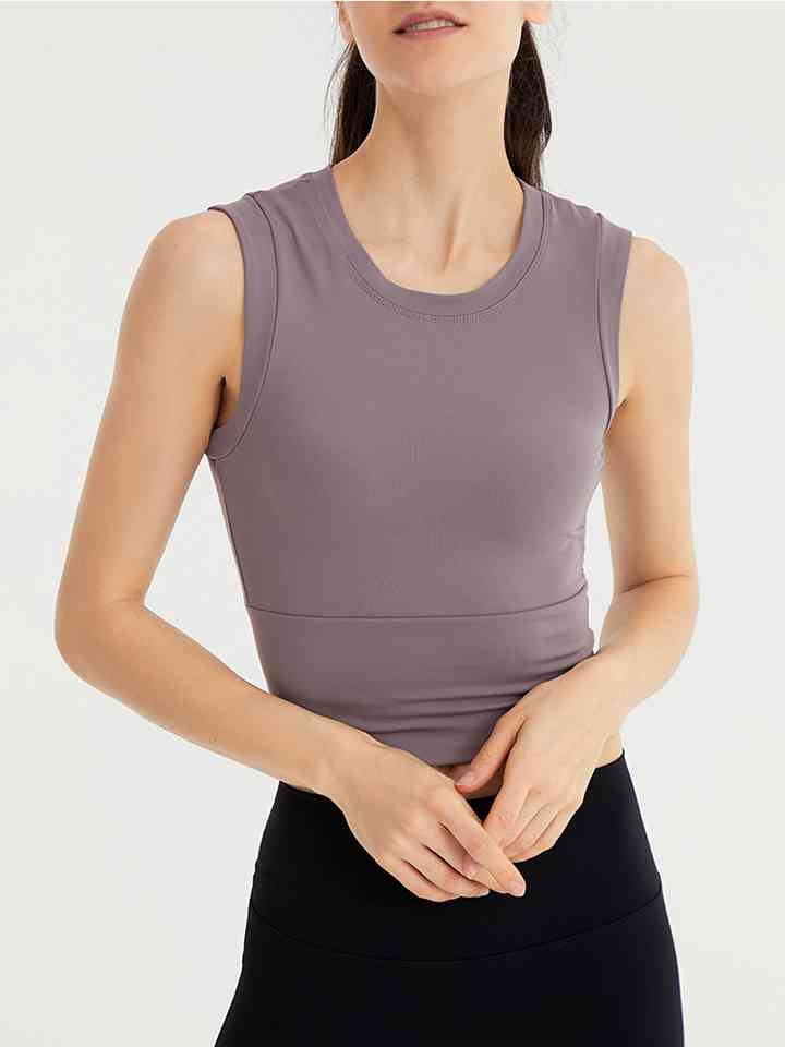 Round Neck Sleeveless Sports Tank Top