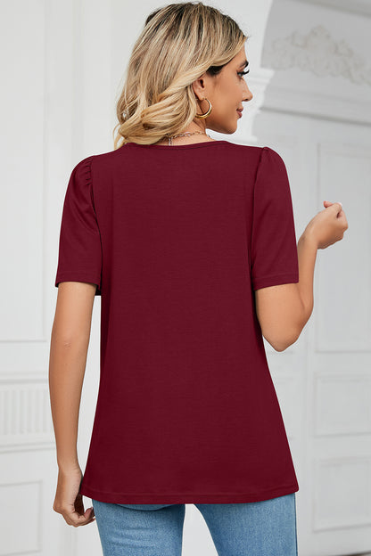 Square Neck Short Sleeve T-Shirt