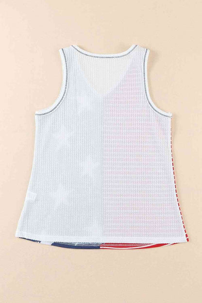 Star and Stripe V-Neck Tank