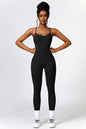 Open Back Spaghetti Strap Sports Jumpsuit