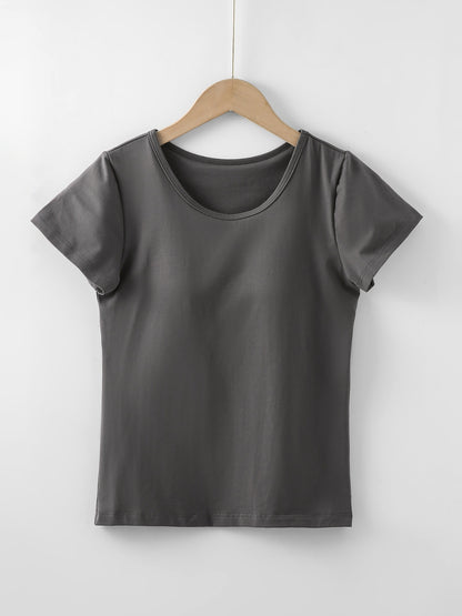 Round Neck Short Sleeve T-Shirt