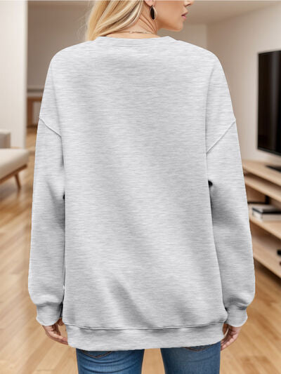 Round Neck Long Sleeve Sweatshirt