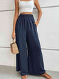 Wide Waistband Relax Fit Long Pants