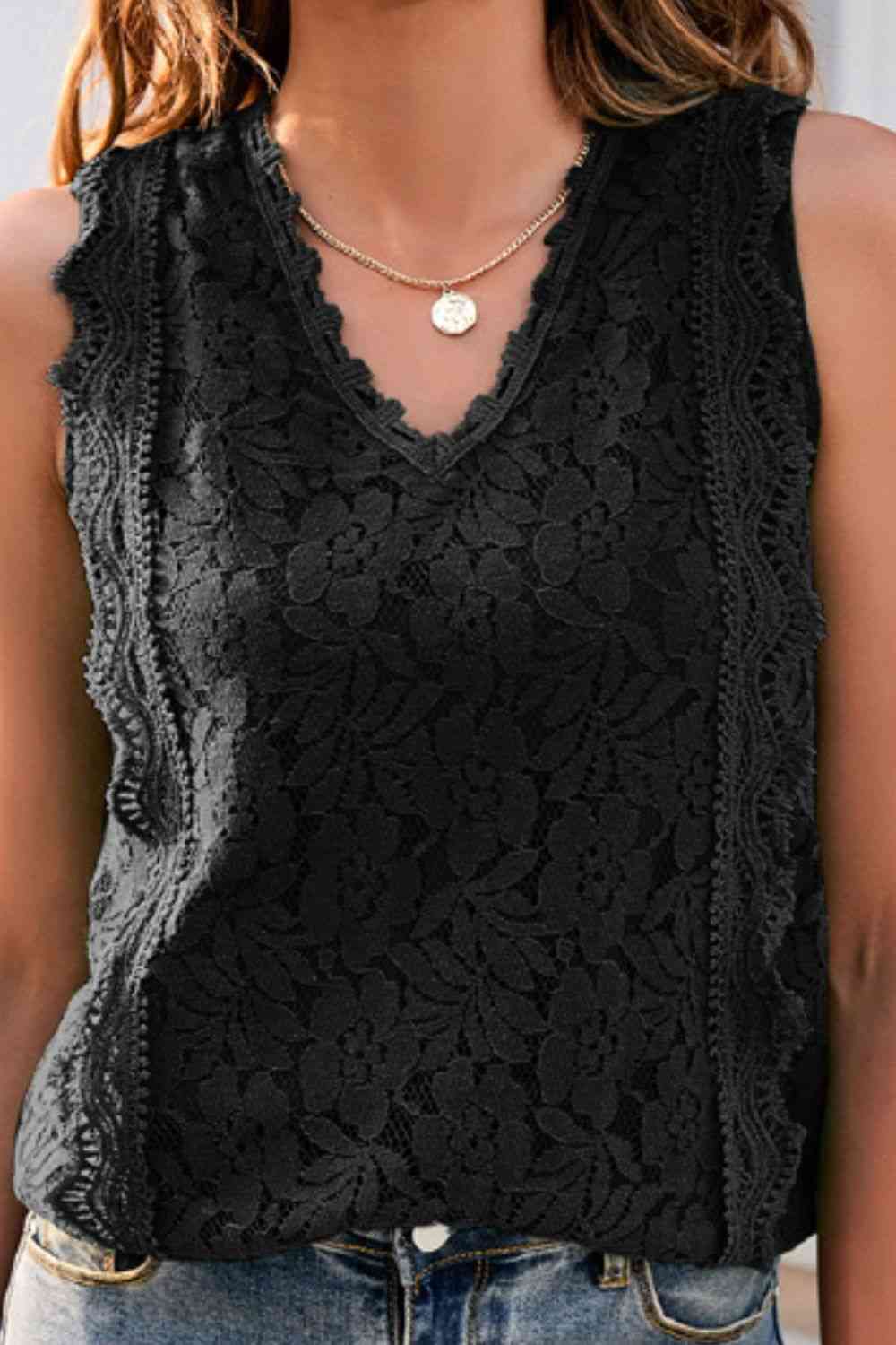 Lace V-Neck Tank