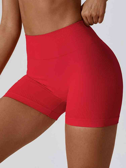 Wide Waistband Slim Fit Sports Shorts