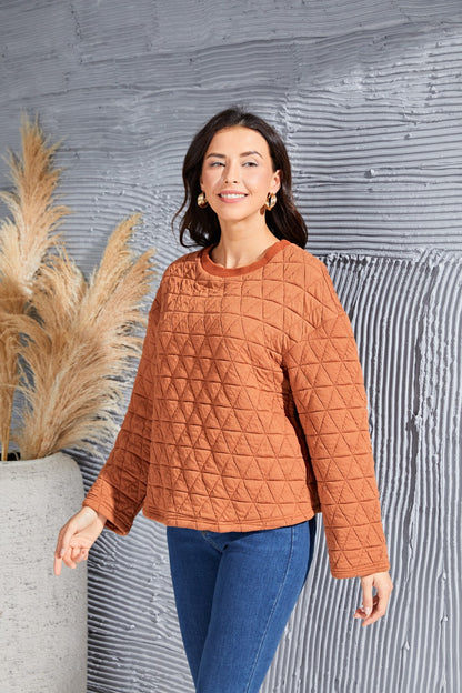 Long Sleeve Round Neck Top