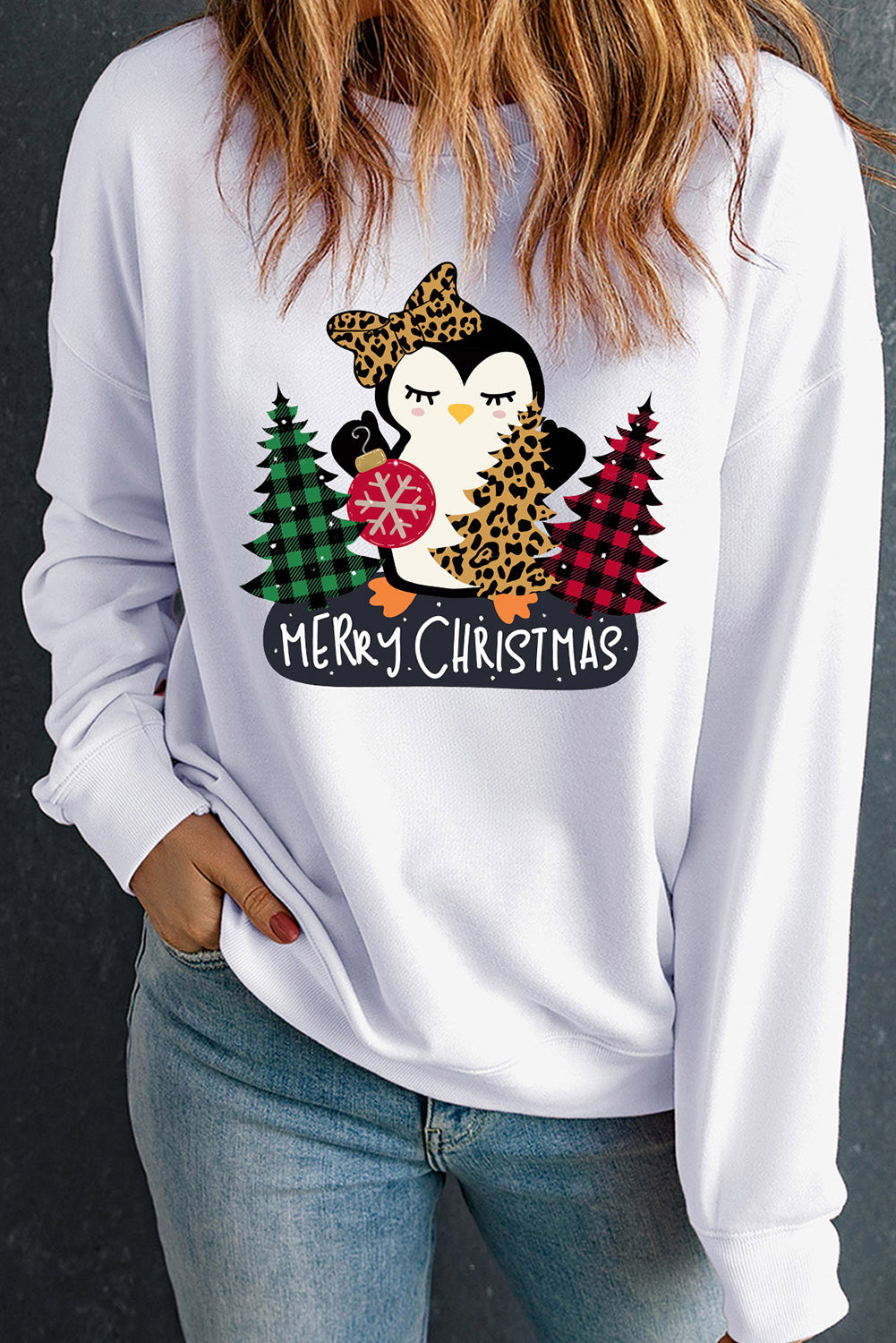 Graphic Round Neck Long Sleeve T-Shirt