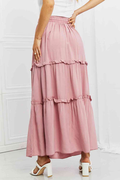 Zenana Summer Days Full Size Ruffled Maxi Skirt