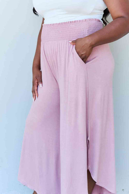 ODDI Full Size Wide Leg Palazzo Pants in Lavender