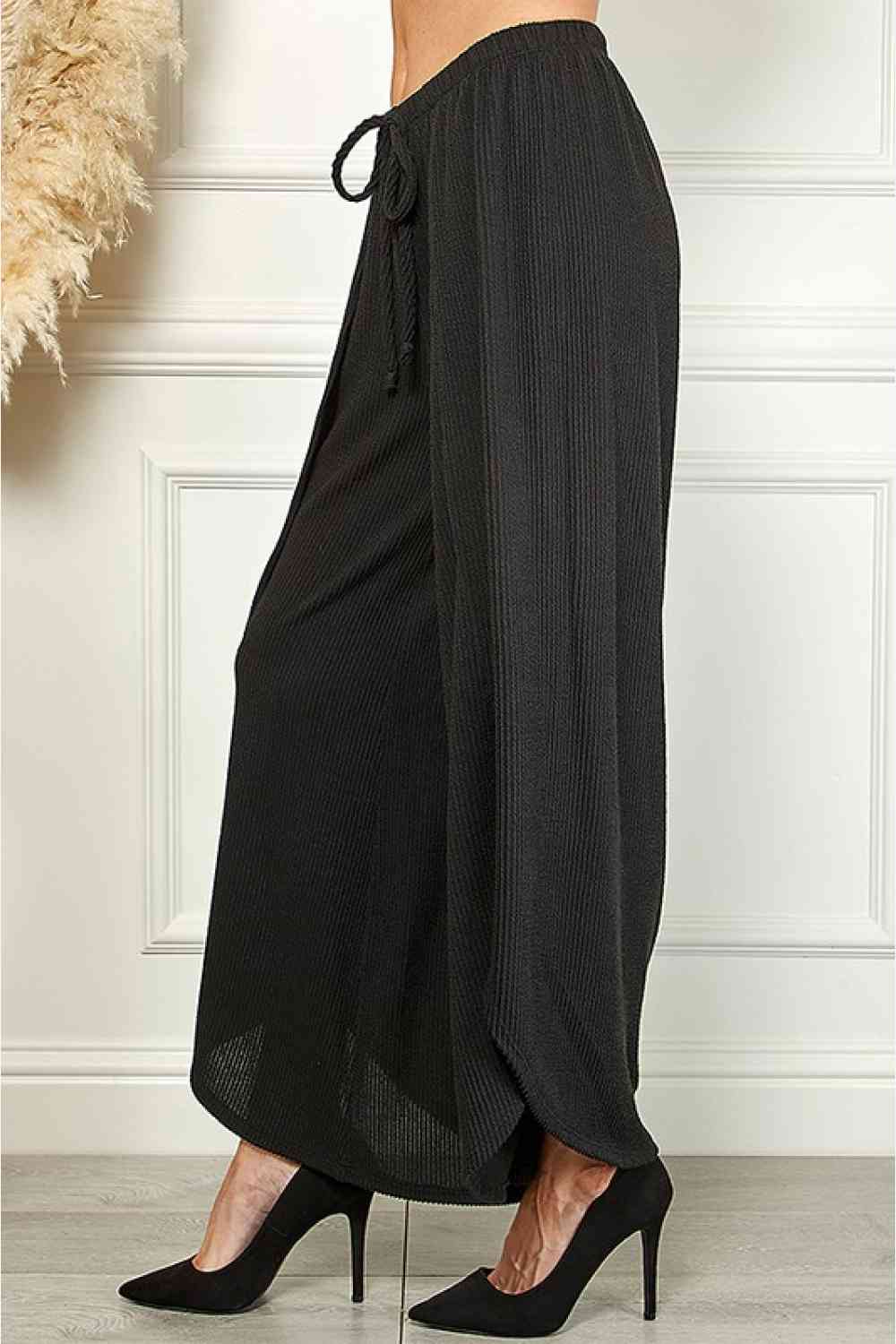 Blumin Apparel Confidently Chic Full Size Split Wide Leg Pants