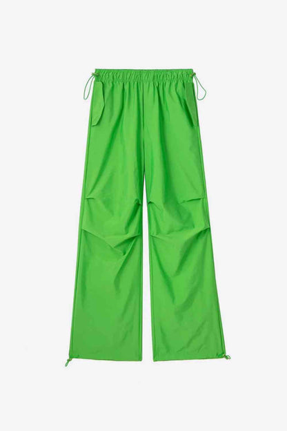 Drawstring Waist Pants with Pockets