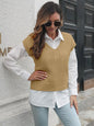 Cable-knit V-Neck Sweater Vest