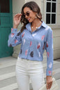 Printed Collared Neck Buttoned Shirt