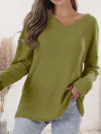 V-Neck Long Sleeve T-Shirt