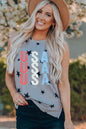 Star Print USA Slit Tank