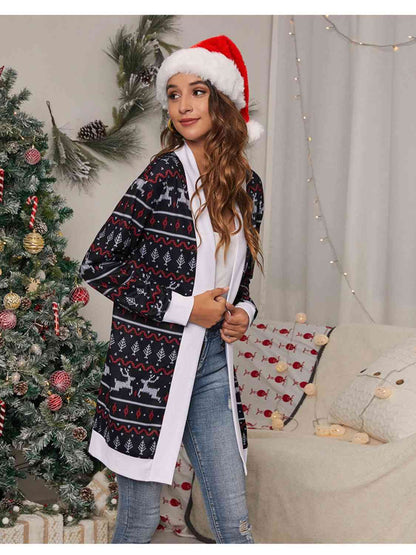 Christmas Open Front Cardigan