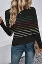 Striped Round Neck Long Sleeve T-Shirt