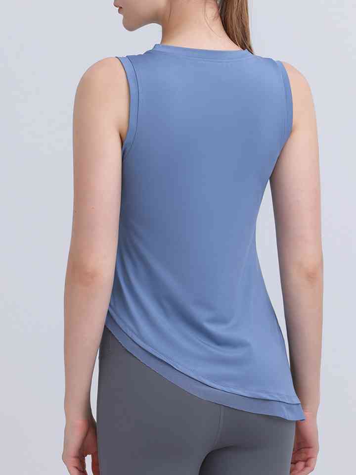 Round Neck Sleeveless Sports Tank Top